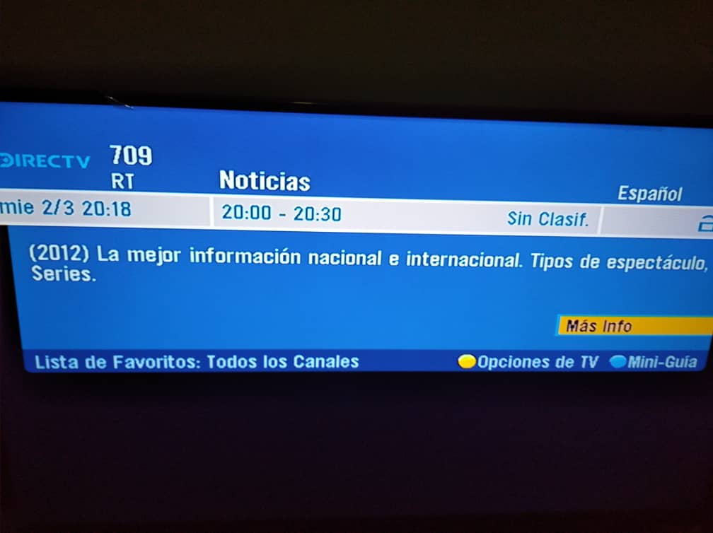 Señal del canal ruso RT dejó de verse en algunas cableoperadoras venezolanas