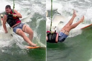 VIRAL: Furioso cisne atacó sin piedad a un surfista en un lago de Texas (VIDEO)