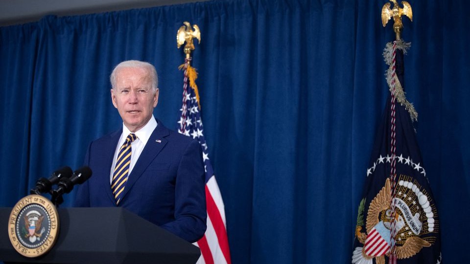 Biden, en route to summit, speaks by phone to Venezuela opposition leader