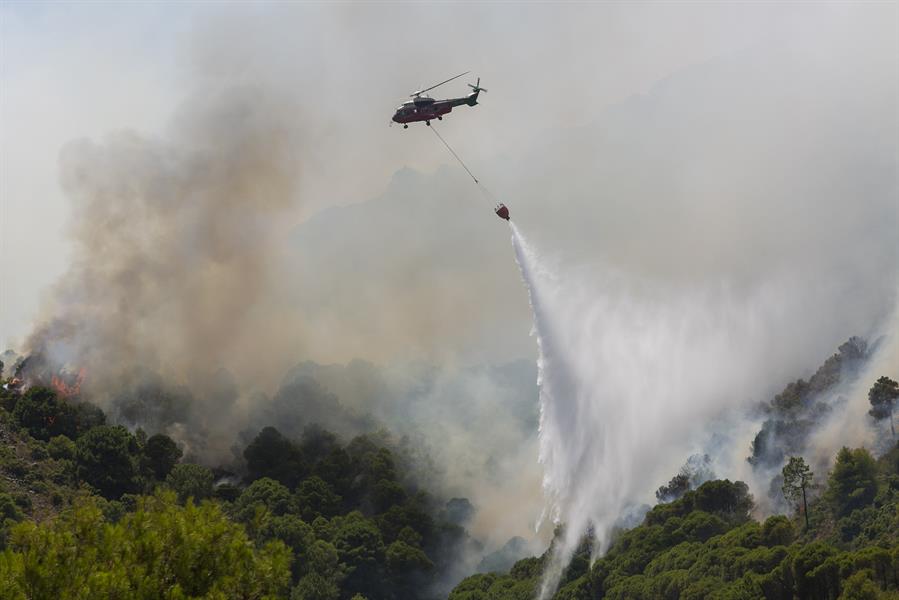 España lucha contra los incendios forestales en una ola de calor extremo