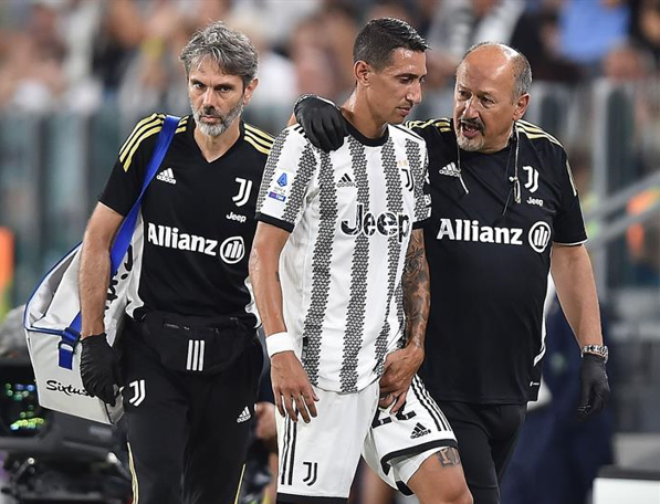Preocupación en la Juventus: el argentino Ángel Di María se lesionó y estará al menos 10 días fuera