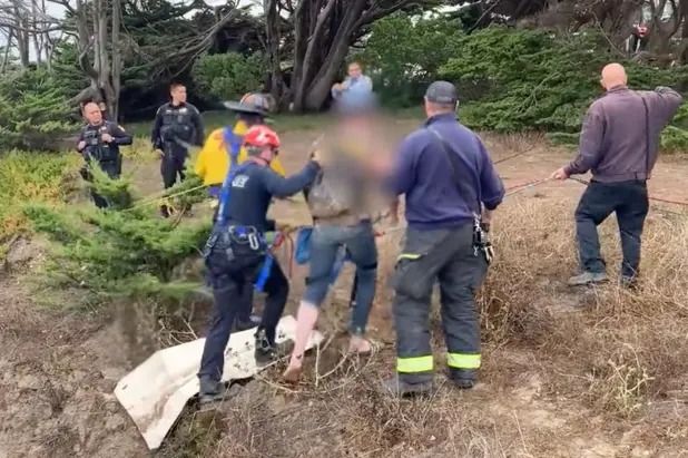 Milagro en California: Sobrevivió a una caída de 30 metros desde un acantilado (VIDEO)