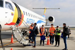 EN FOTOS: Así fue el primer vuelo en la ruta Bogotá-Caracas de aerolínea colombiana