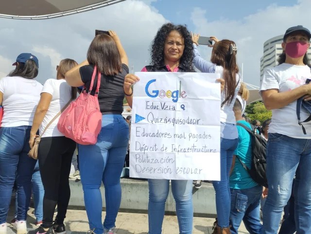 Venezuelan teachers began the first massive protests of 2023