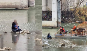 Desgarradores imágenes: Rescatan a madre e hijo latinos a punto de ahogarse en el río Bravo