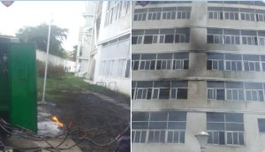 Fuerte explosión dejó tres estudiantes lesionados en la sede de la Unes en Catia (VIDEO)