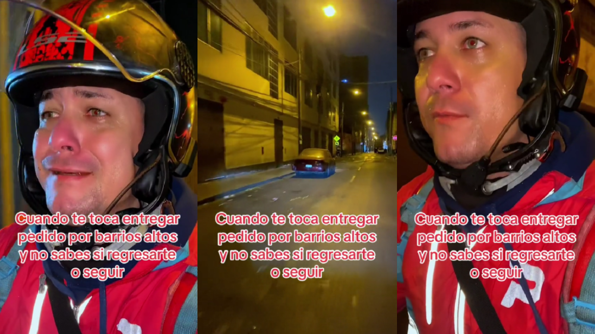 “Protégeme señor con tu espíritu”: repartidor venezolano entró en pánico al entregar pedido en Perú (Video)