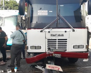 Chofer de autobús sufrió un infarto y chocó contra un poste en la avenida Casanova de Caracas #6Sep (Fotos)