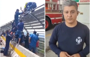 En pleno rescate, robaron a bombero que evitó que mujer se lanzara de un puente (VIDEO)