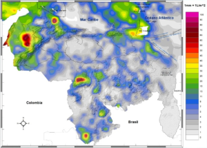 Inameh prevé nubosidad y lluvias en varios estado de Venezuela este #27Oct