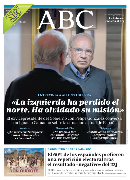 Portadas de la prensa internacional de este domingo 5 de noviembre de 2023