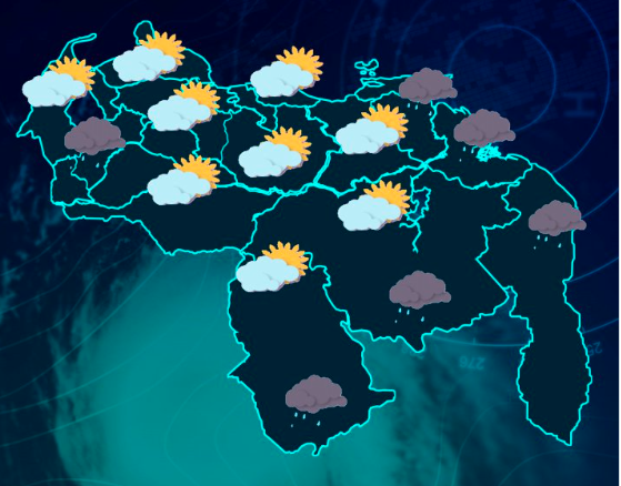 Se prevé poca nubosidad en gran parte de Venezuela este #28Ene, según Inameh