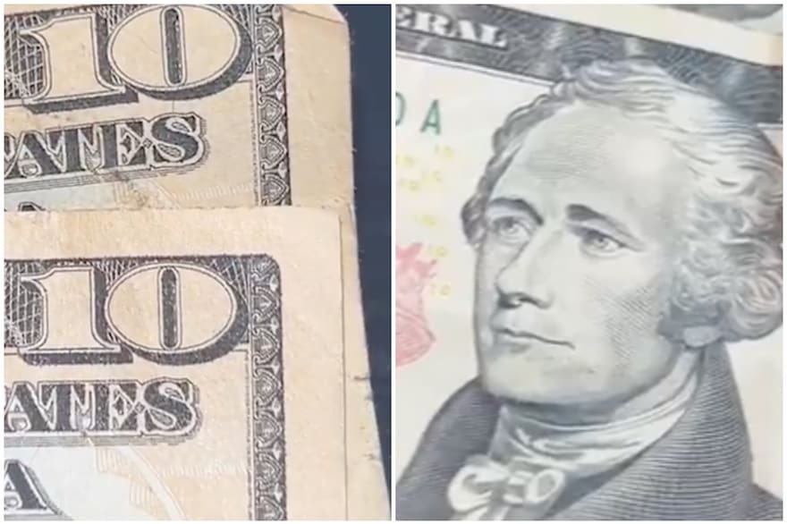“Revisa tu vuelto”: Recibió un billete de 10 dólares y notó una rareza por la que podría valer 100 veces más
